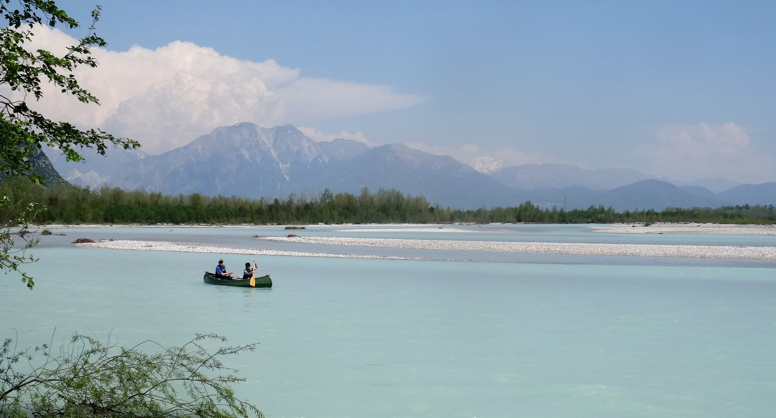 photo du tagliamento en canoé